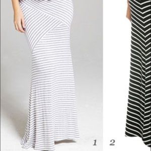 Maxi skirt LIKE NEW Gray & White Stripe